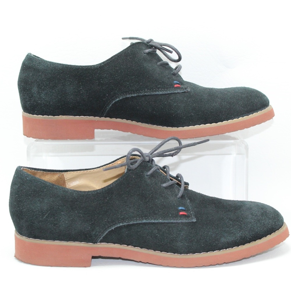 Tommy Hilfiger TWHONEYBEE-T‎ Navy Blue Suede Oxford Shoes Mens 7M Lace Up Derby